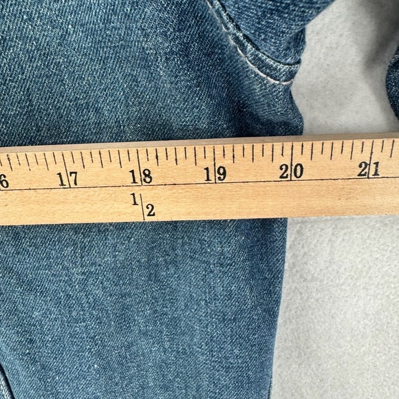 Joe's Jeans Denim Jacket Boys XL 18-20 Denim Blue Brown Collared Distressed Work - Picture 6 of 9